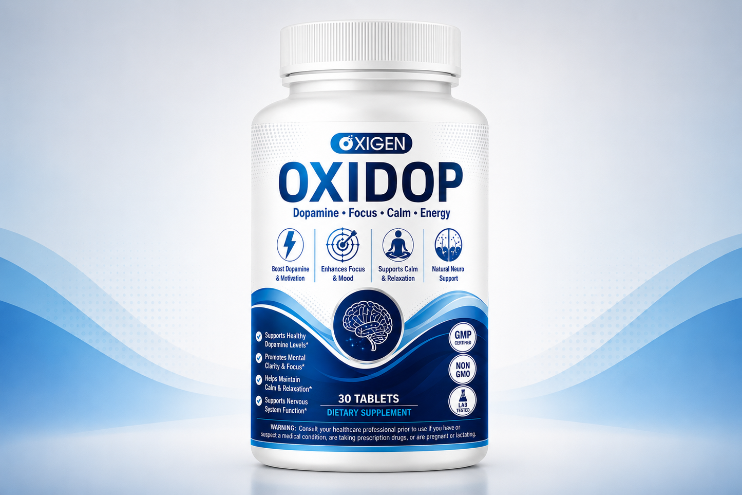 OXIDOP dopamine support supplement, 30 tablets for focus and mental clarity