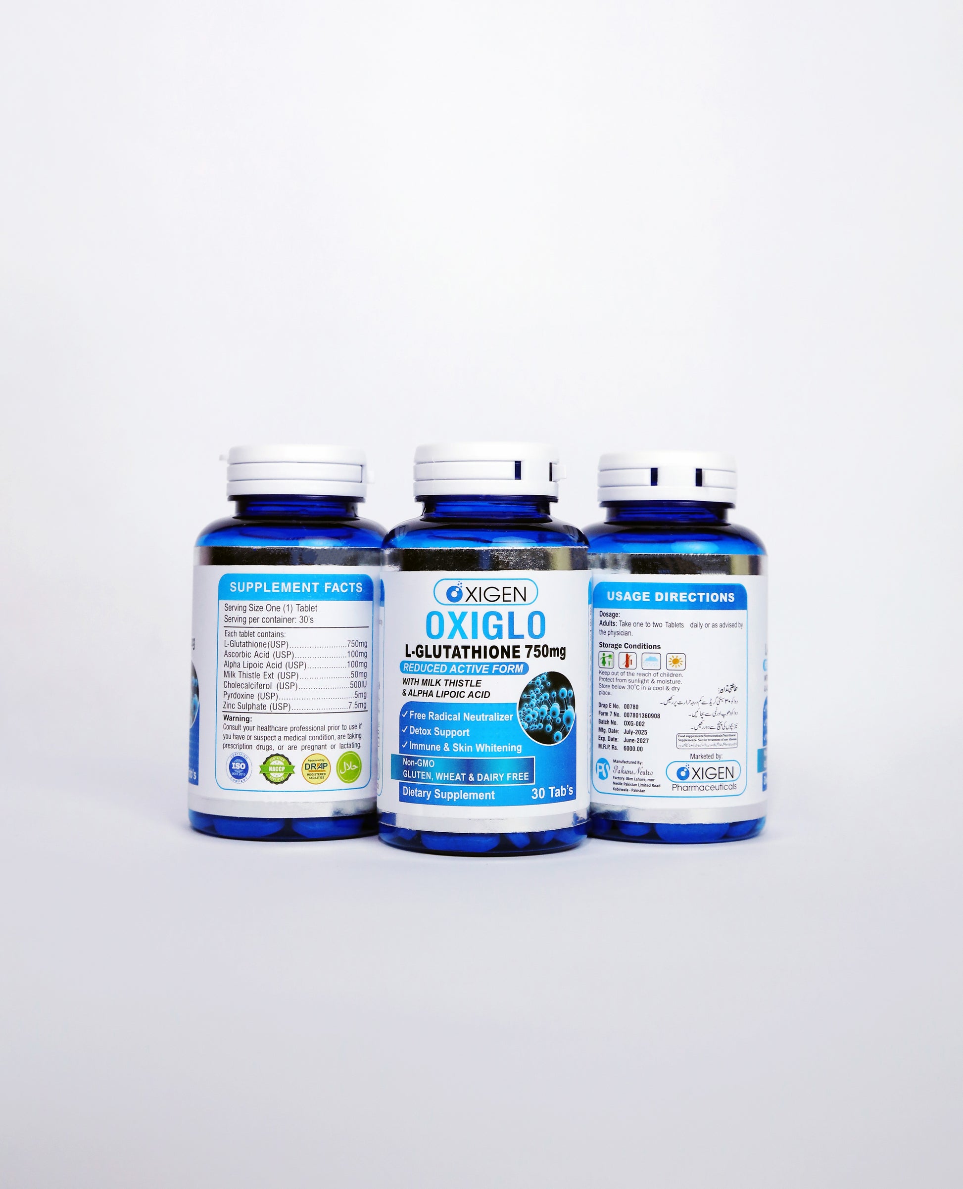 OxiGlo – Glutathione Supplement for Glowing Skin in Pakistan (L-Glutat –